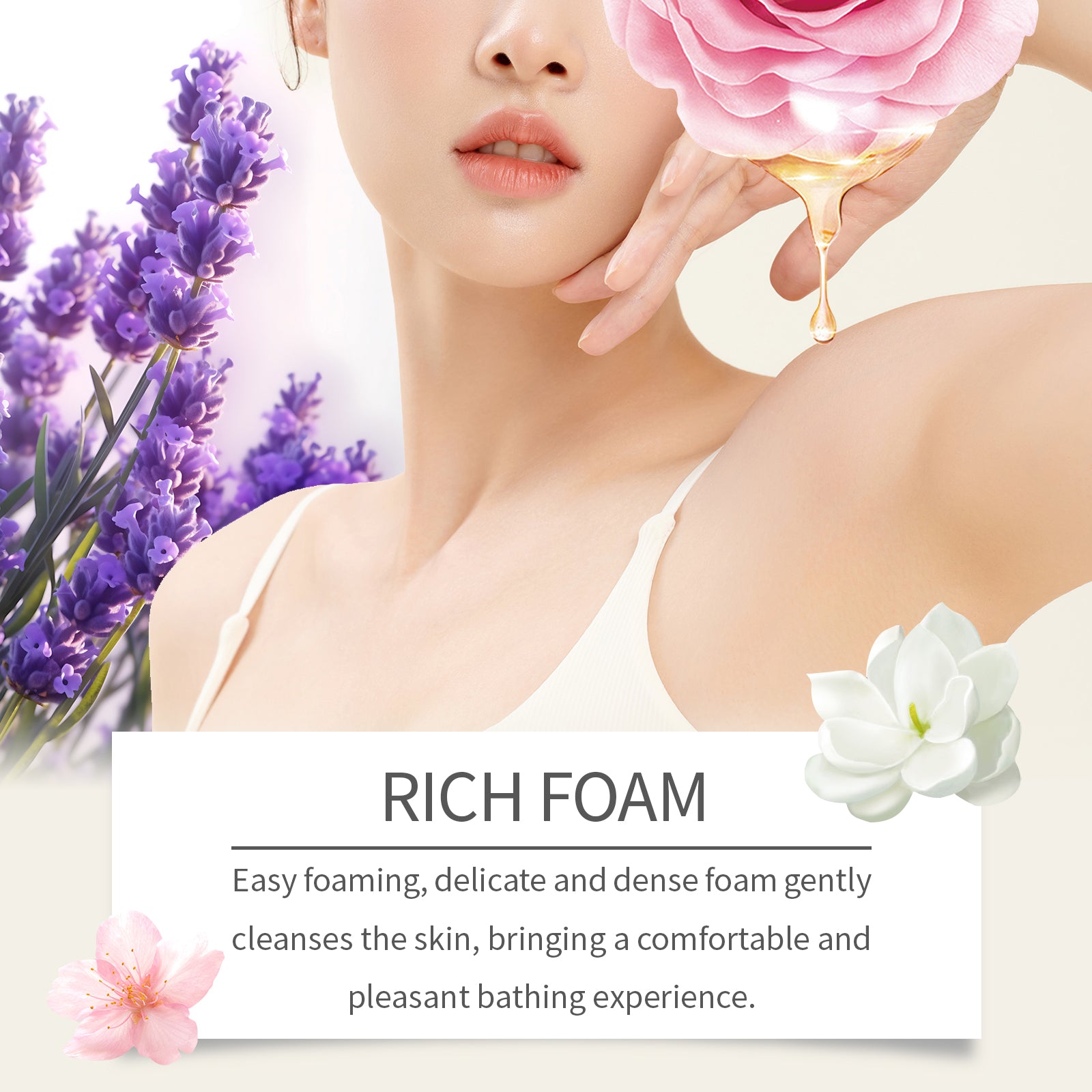 Lavender Fragrant Shower Gel for Dry Skin