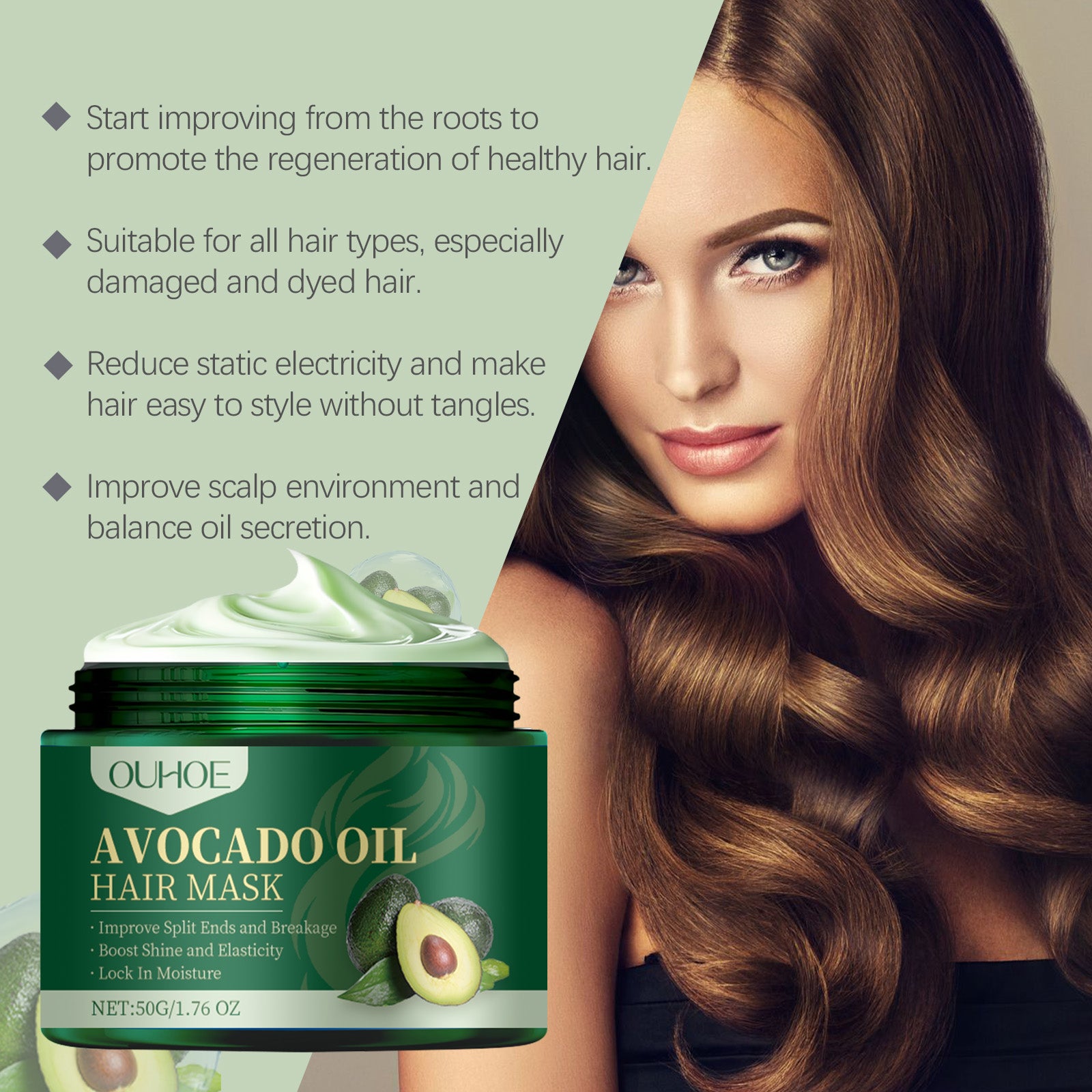 Avocado Oil Hair Mask for Dry Hair Hydration