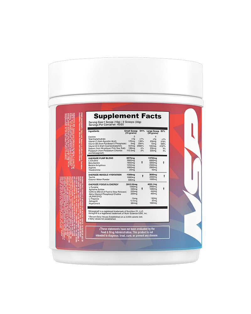 Energize Complete Pre-Workout Pump Blend for Fitness