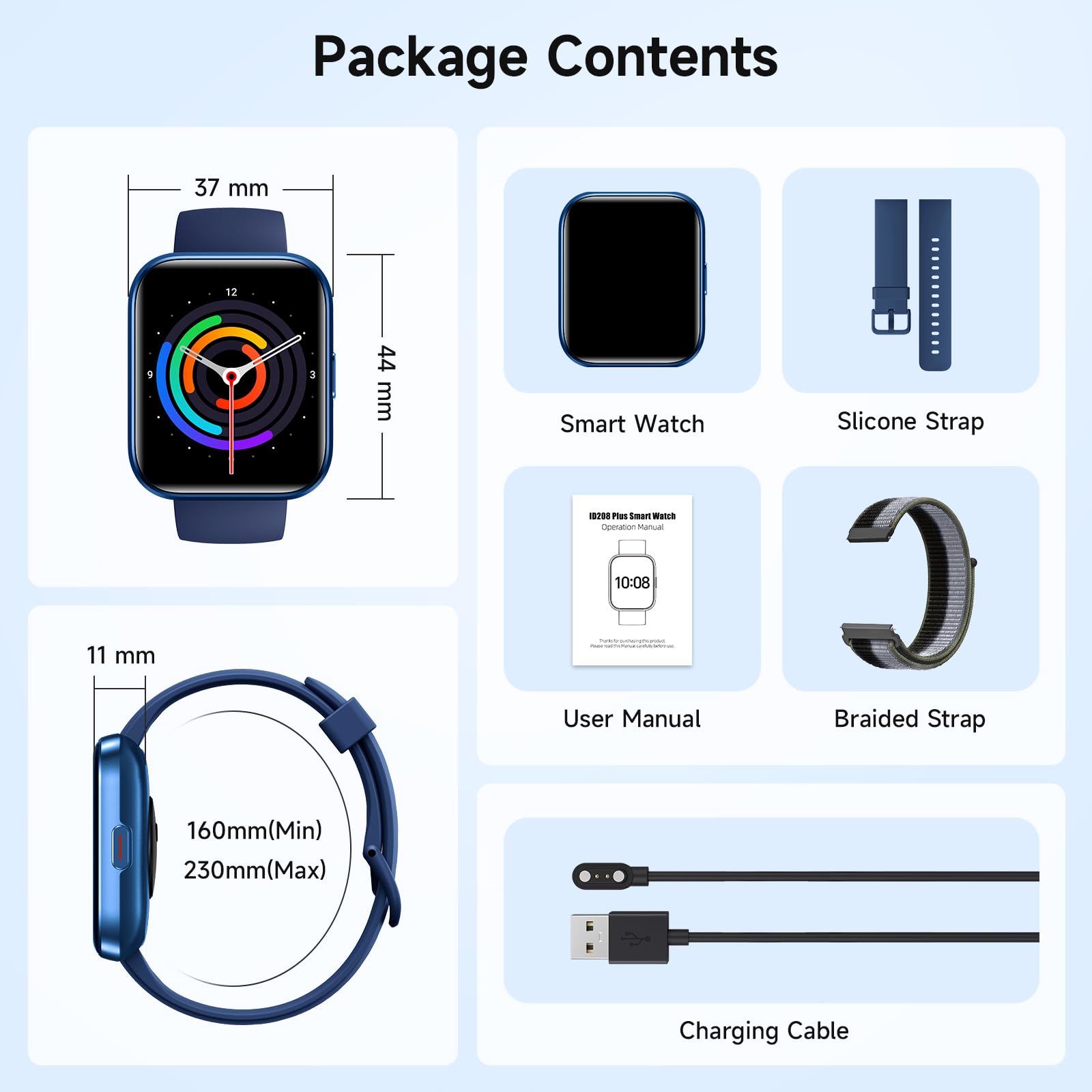 Women's 1.8-Inch Smartwatch Fitness Tracker with Alexa