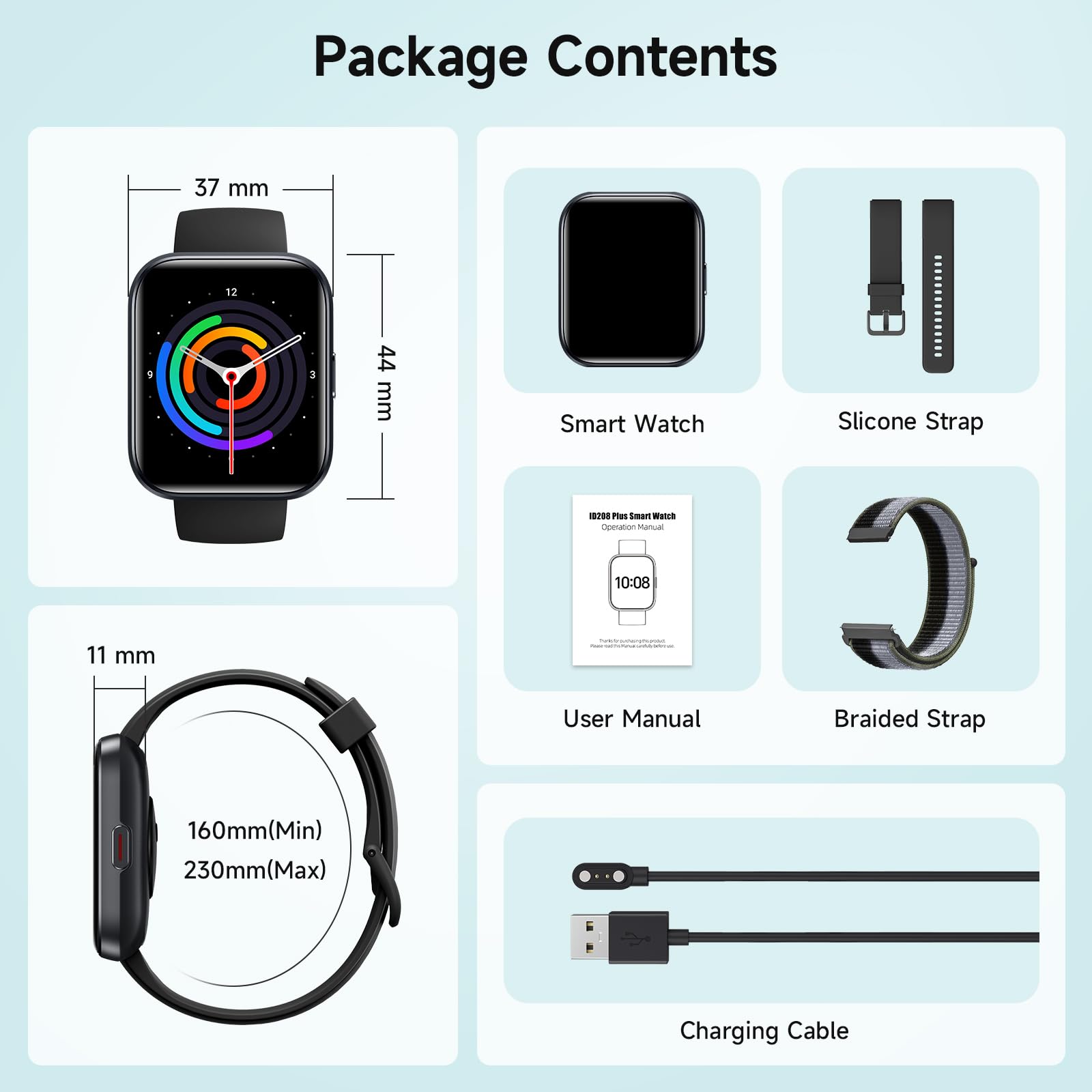 Women's 1.8-Inch Smartwatch Fitness Tracker with Alexa