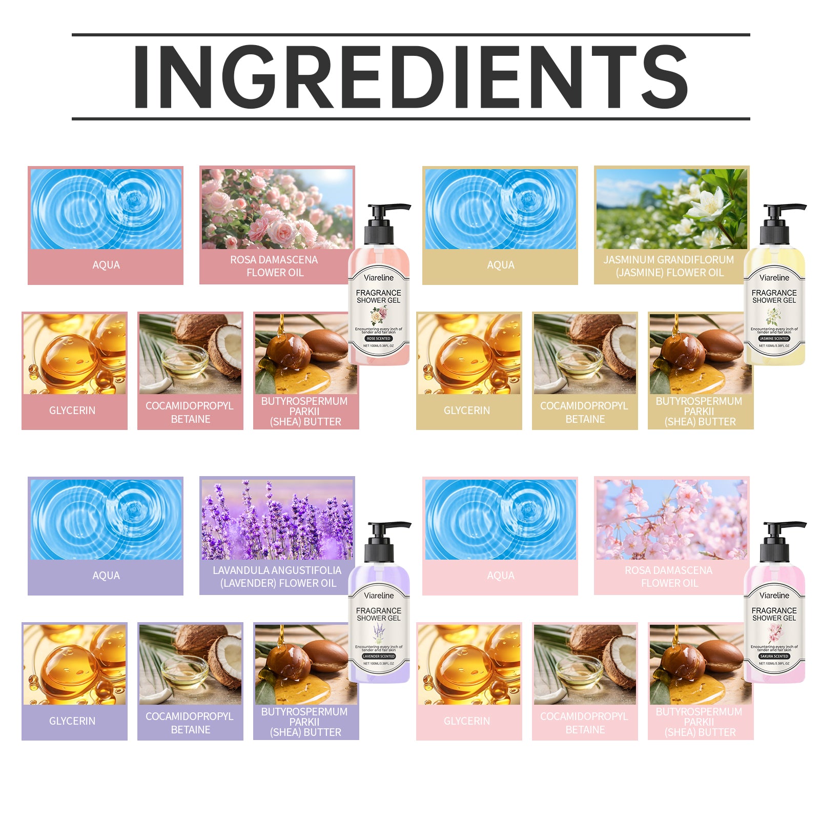 Lavender Fragrant Shower Gel for Dry Skin