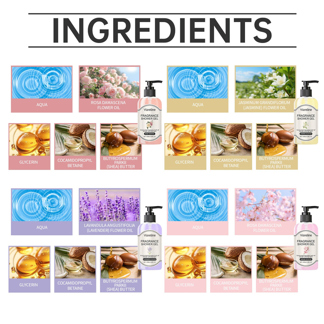 Lavender Fragrant Shower Gel for Dry Skin