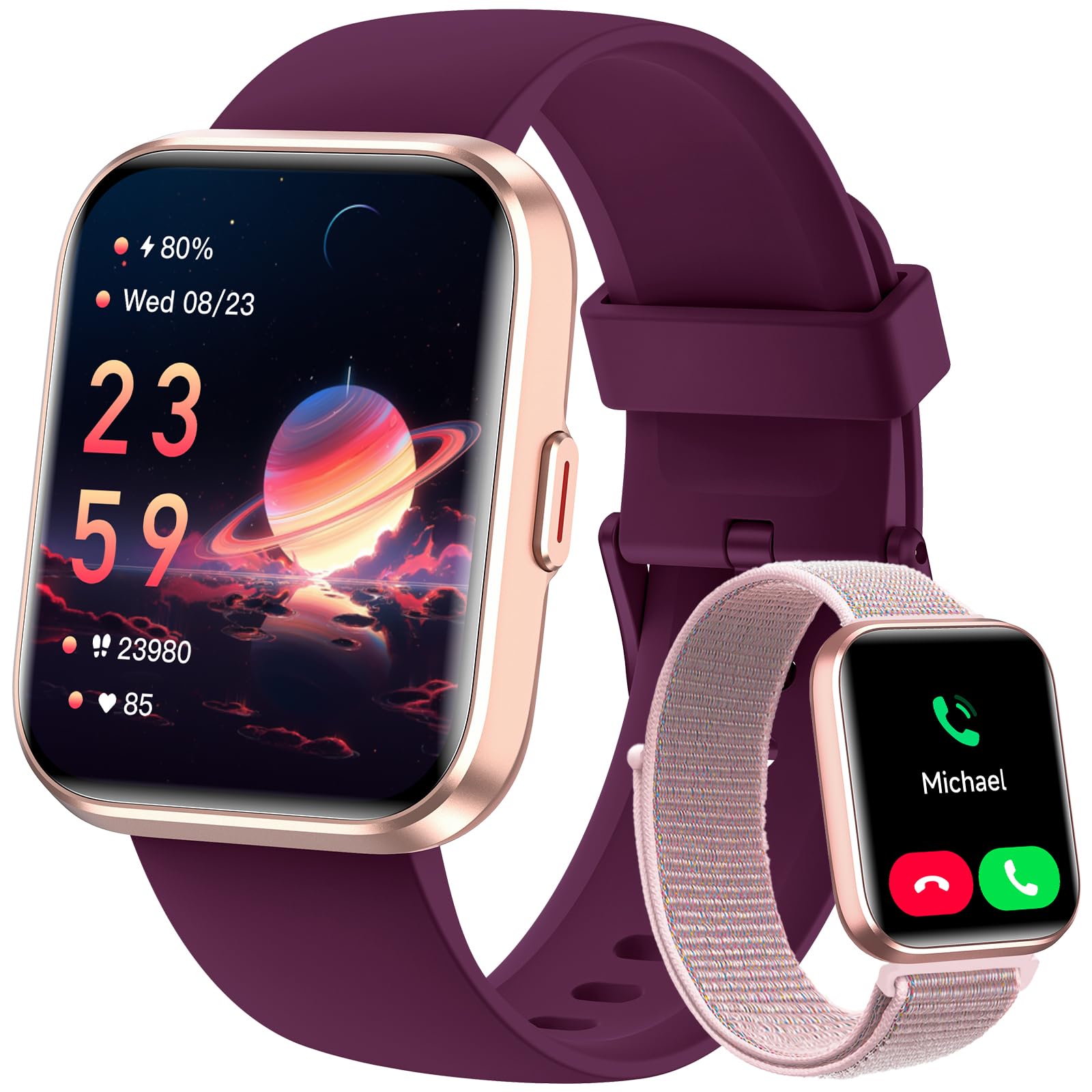 Women's 1.8-Inch Smartwatch Fitness Tracker with Alexa