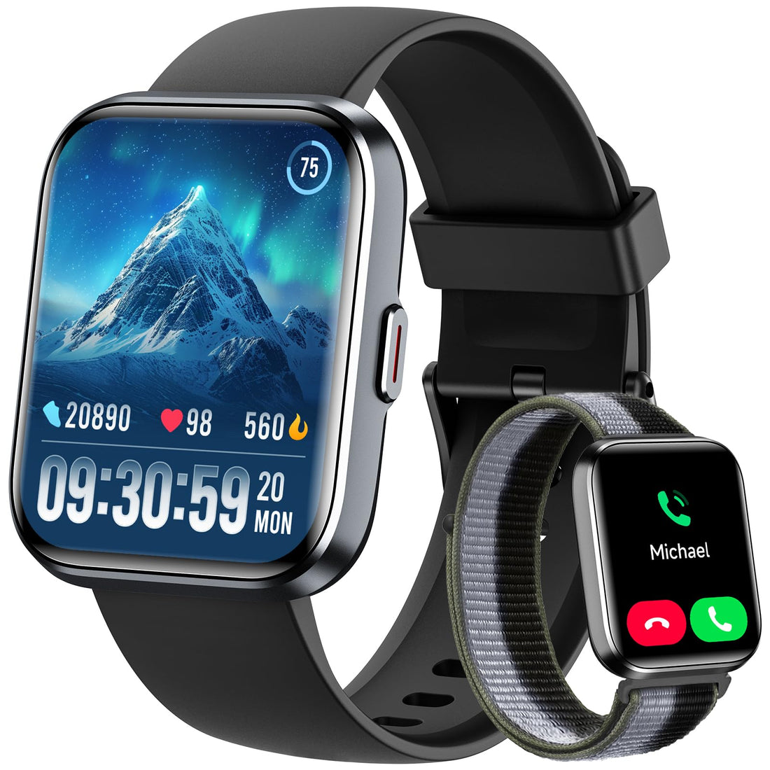 Women's 1.8-Inch Smartwatch Fitness Tracker with Alexa
