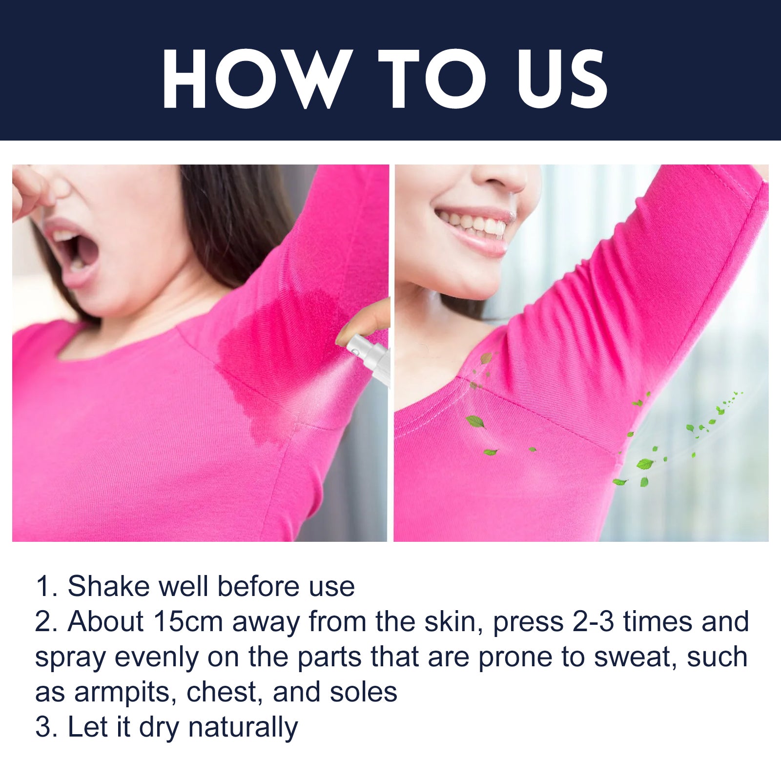 Portable Underarm Deodorant Spray Anti-Perspirant