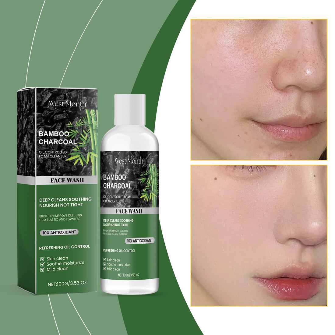 Charcoal Facial Cleanser for Oil and Dirt Control