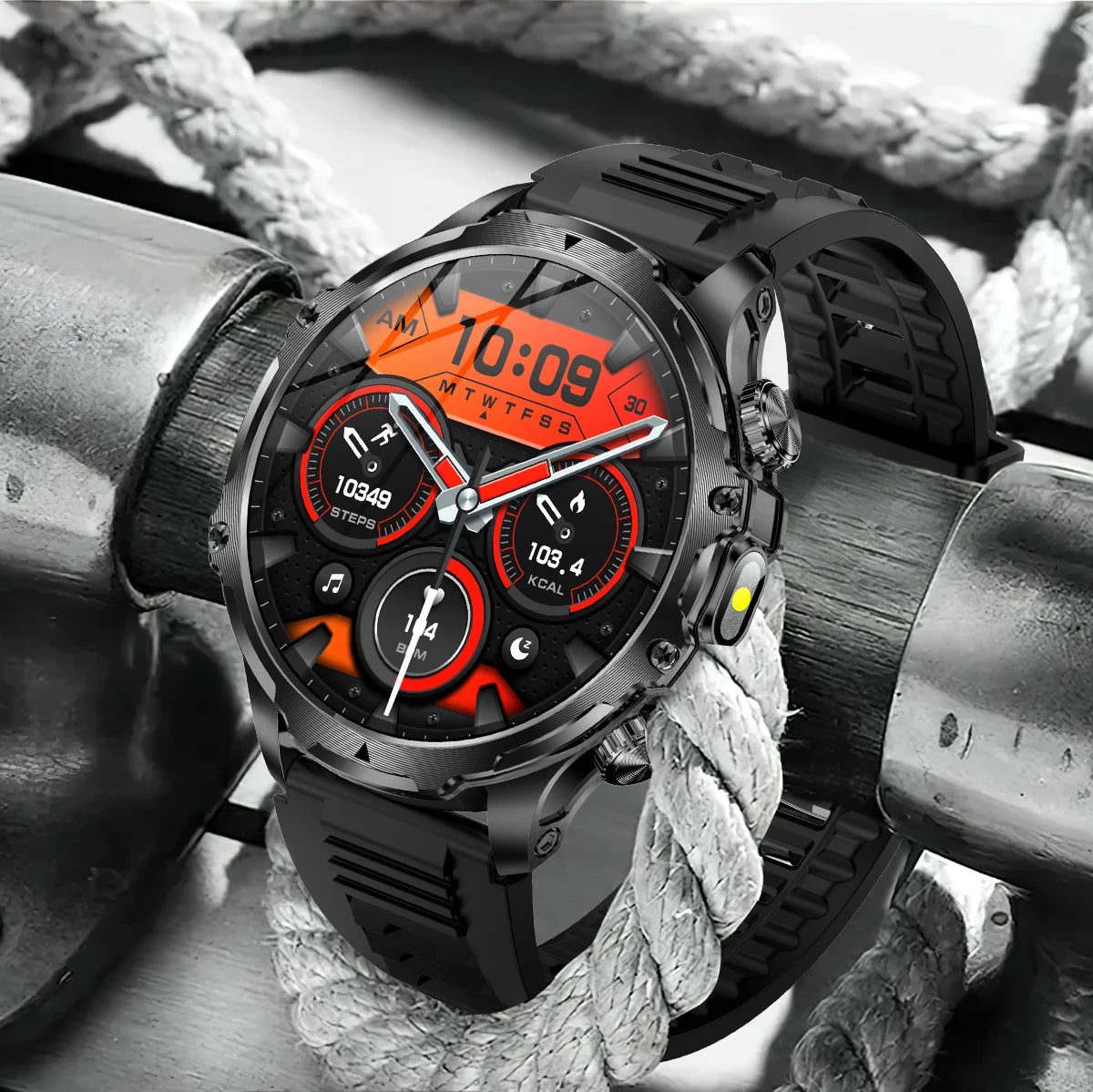 Smart Watch LED Flashlight Fitness Tracker
