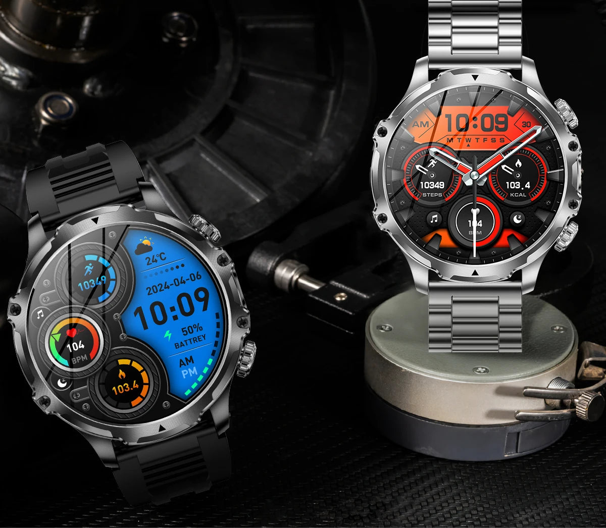 Smart Watch LED Flashlight Fitness Tracker