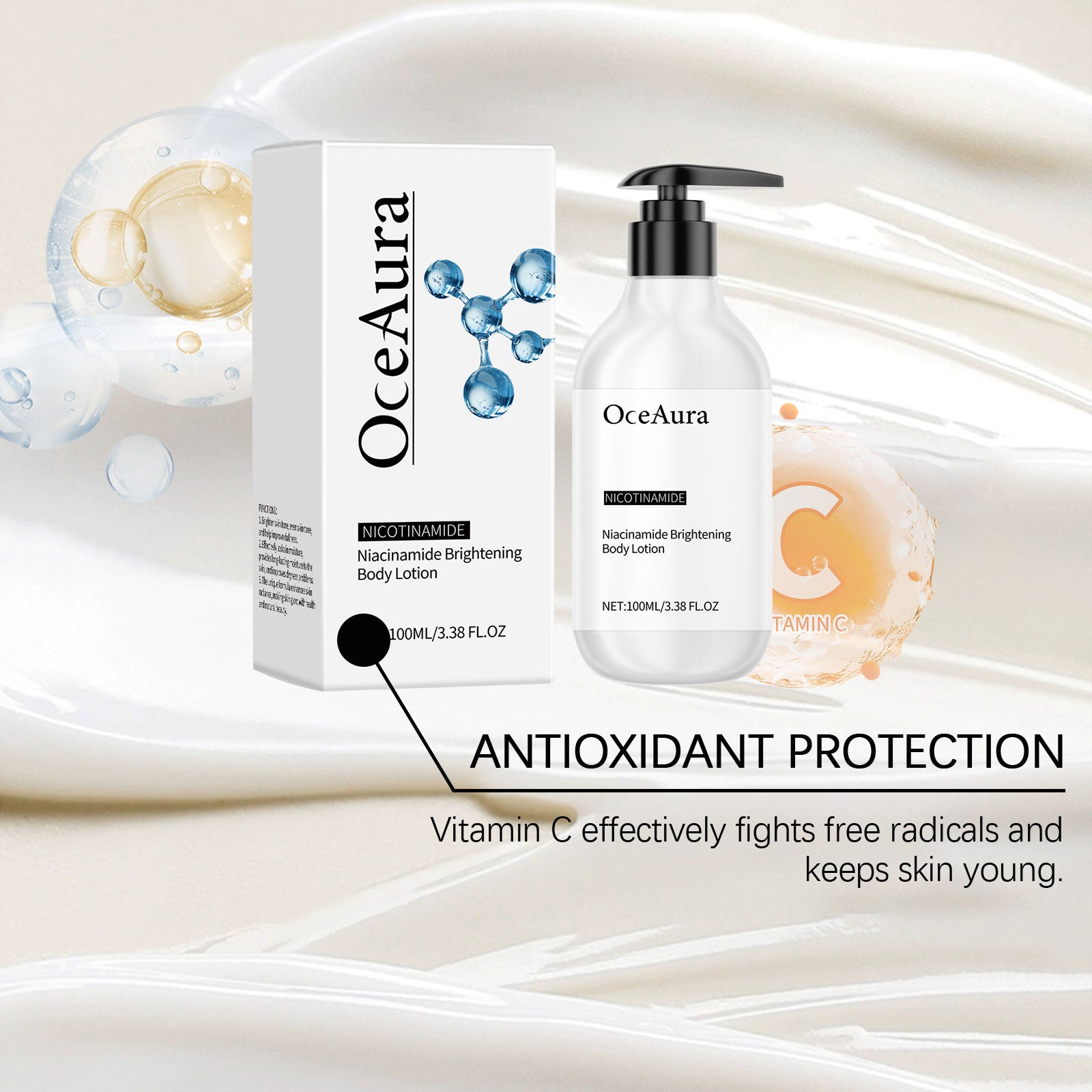 Niacinamide Body Lotion for Hydrating Dry Skin