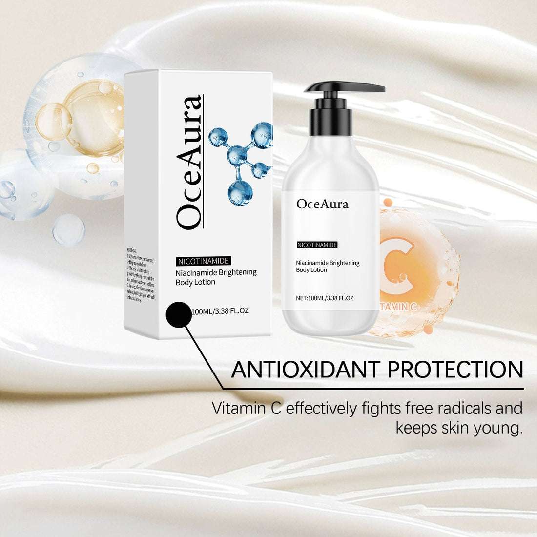 Niacinamide Body Lotion for Hydrating Dry Skin