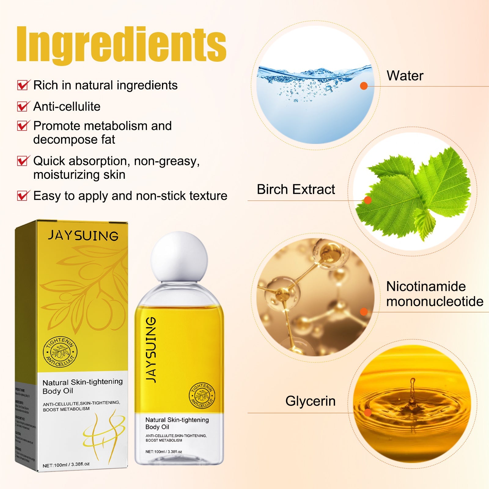 Firming Moisturizing Body Oil for Smooth Skin