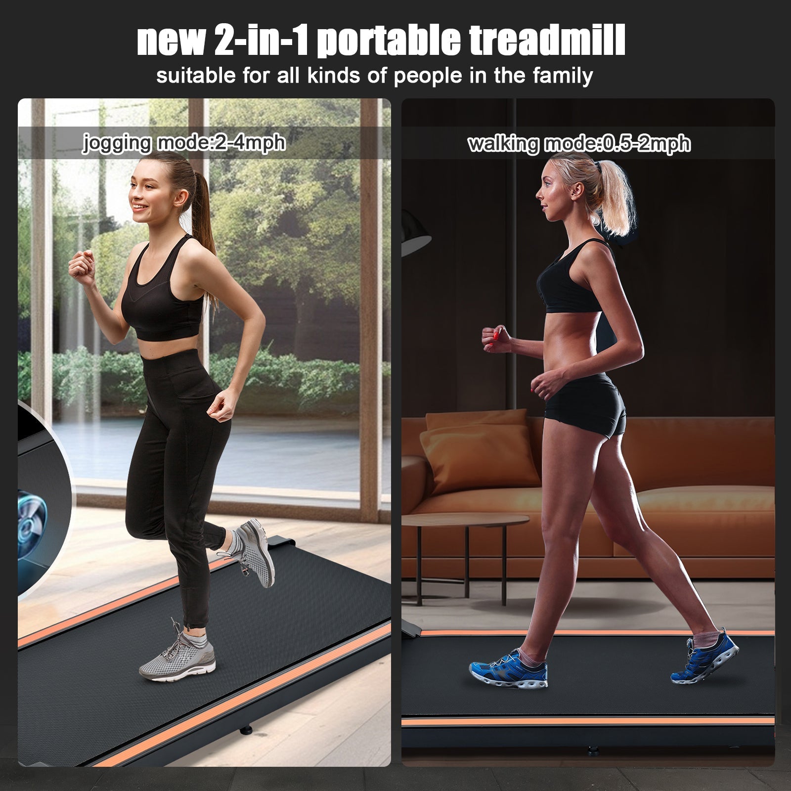 300LB Portable Desktop Treadmill for Home Office
