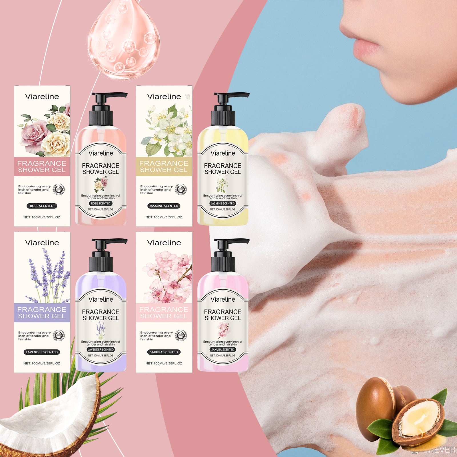 Lavender Fragrant Shower Gel for Dry Skin
