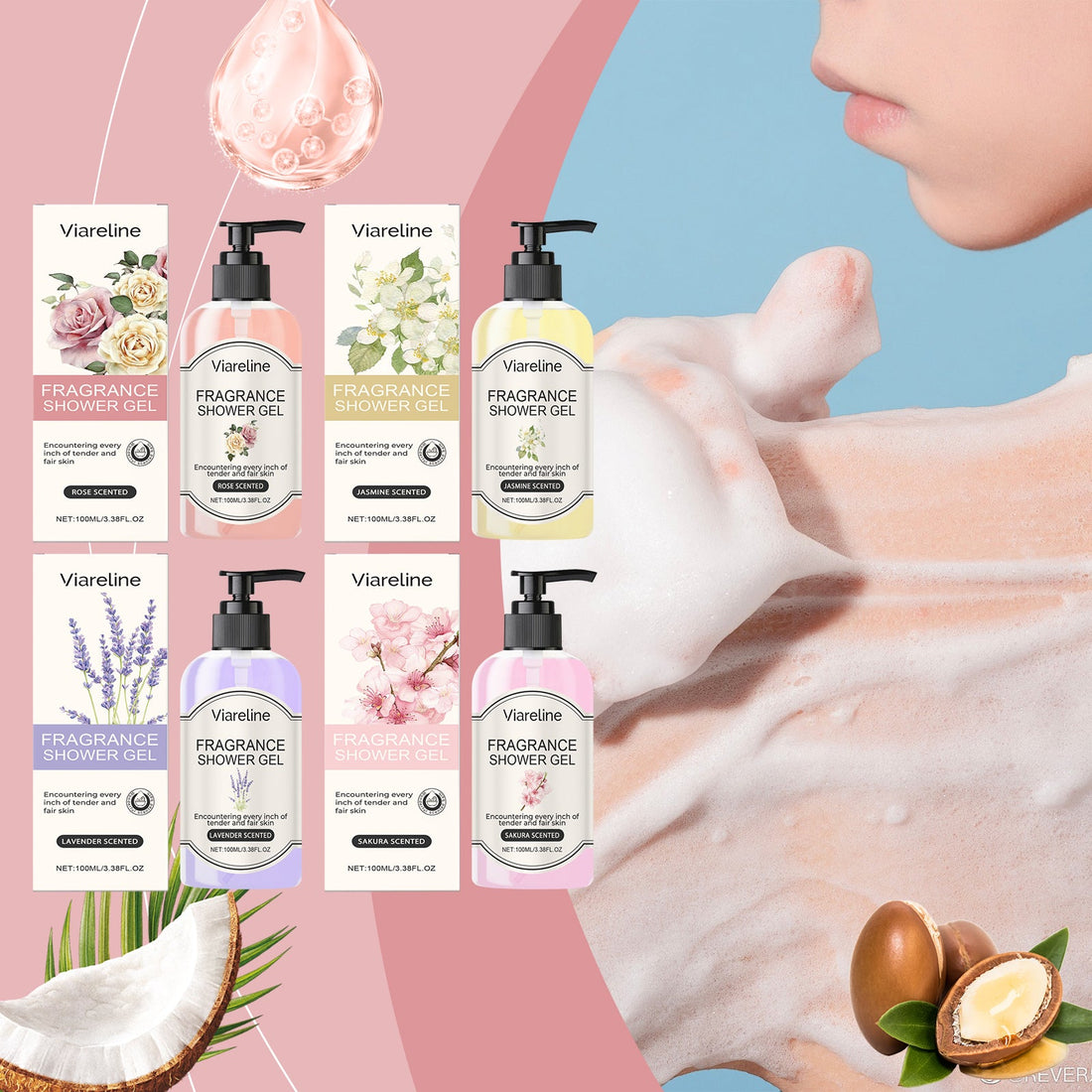 Lavender Fragrant Shower Gel for Dry Skin