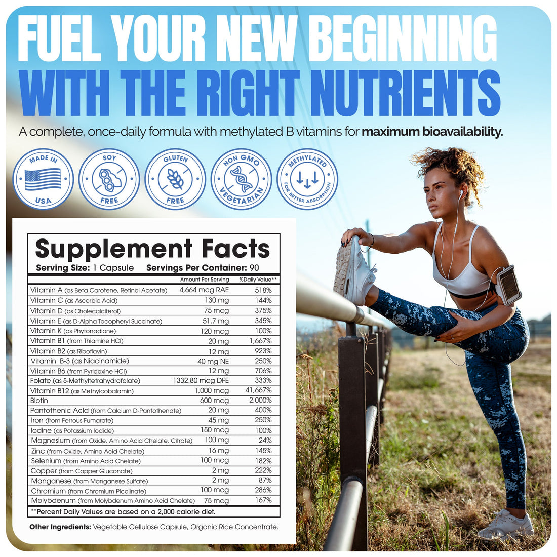 Methylated Bariatric Multivitamin with 45mg Iron Daily