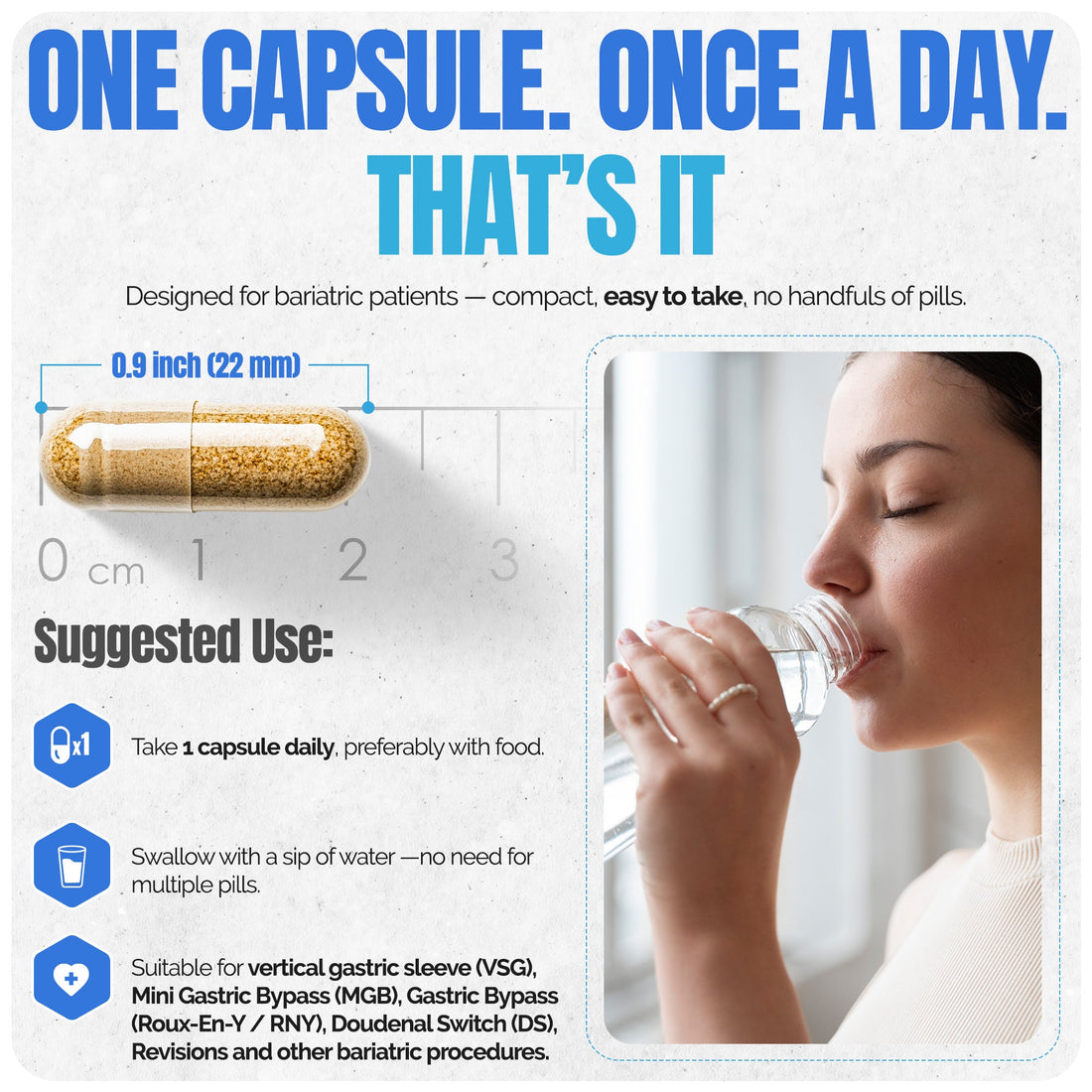 Methylated Bariatric Multivitamin with 45mg Iron Daily