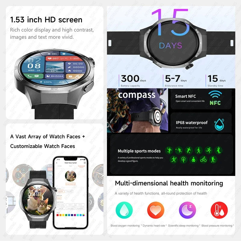 Watch 5 MAX AMOLED GPS Bluetooth Sports Smartwatch