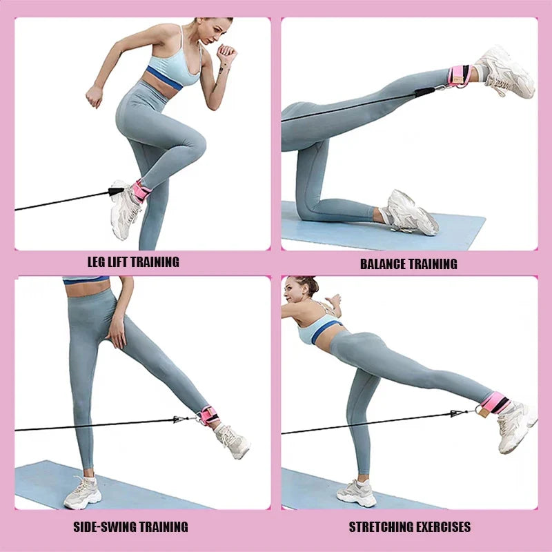 Ankle Strap Resistance Bands Fitness Workout Set