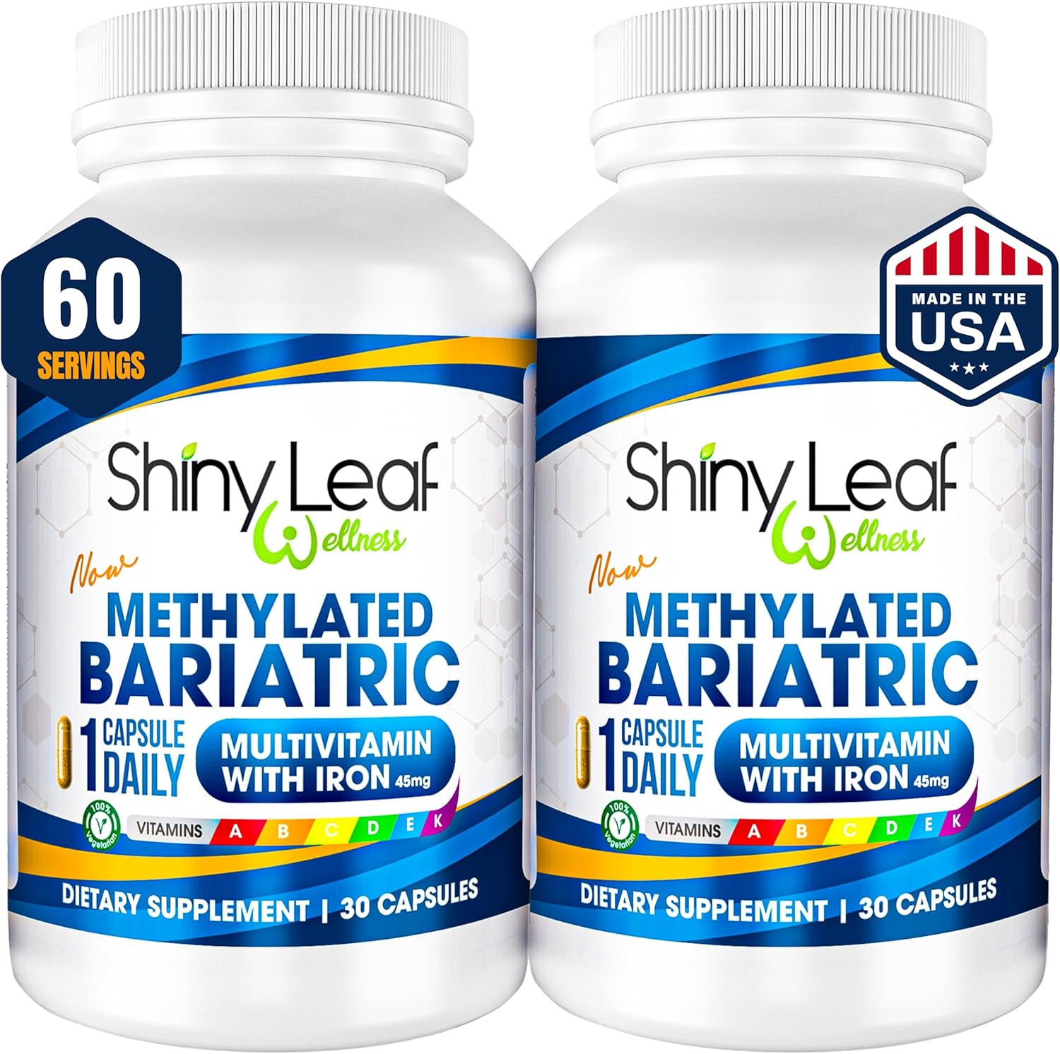 Methylated Bariatric Multivitamin with 45mg Iron Daily